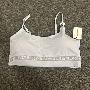 Lucky Brand Light Blue Bralette Padded Size XL